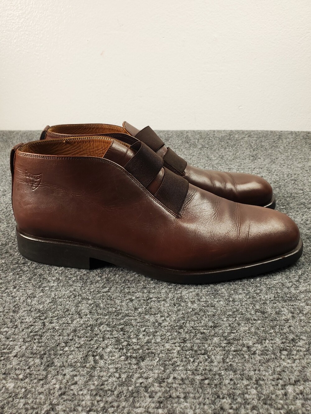 Michael Toschi Milano Napa Boots Mens 10.5 Slip On Double Gore Front Brown Italy